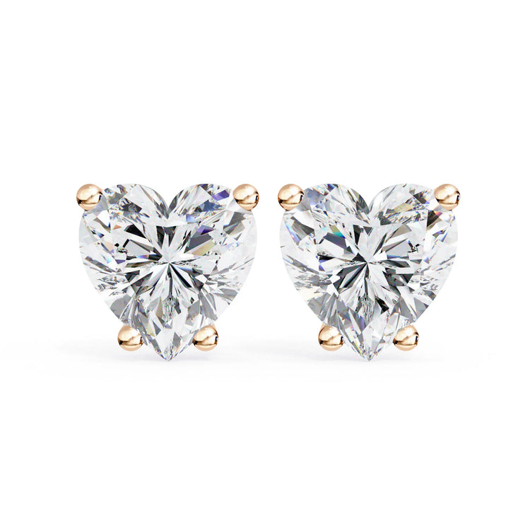 Heart Shape Lab Diamond Studs Earring