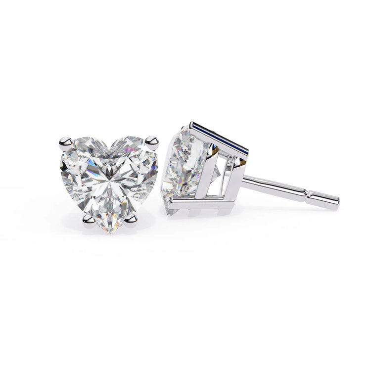 Heart Shape Lab Diamond Studs Earring
