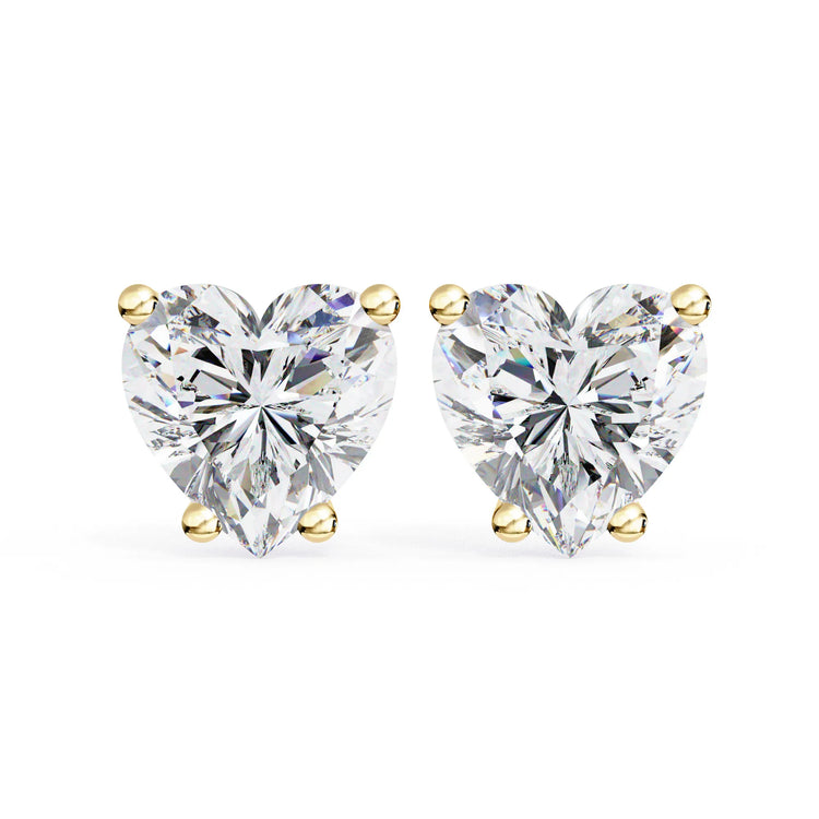 Heart Shape Lab Diamond Studs Earring