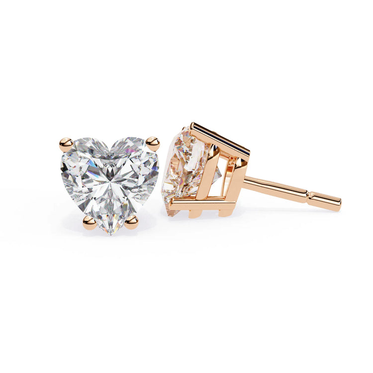 Heart Shape Lab Diamond Studs Earring