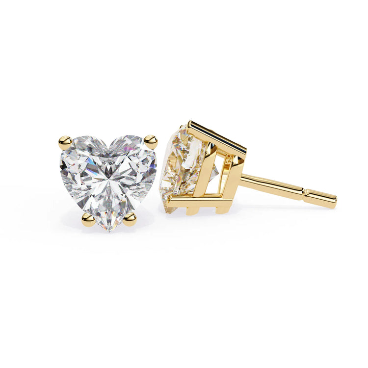 Heart Shape Lab Diamond Studs Earring