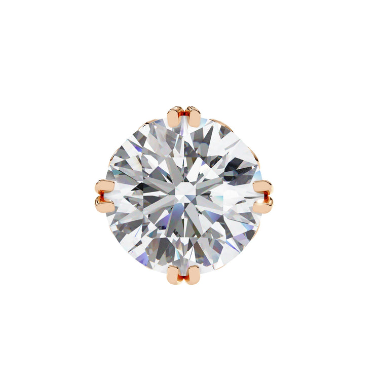 Vintage Style Round Lab Diamond Studs Earring