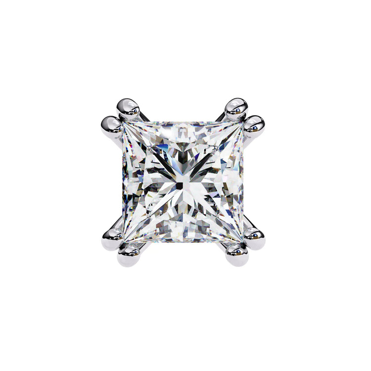 Double Prong Cushion Cut Moissanite Studs Earring