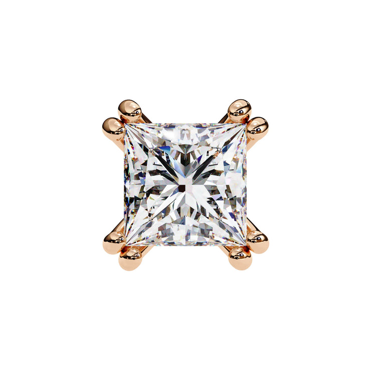 Double Prong Cushion Cut Lab Diamond Studs Earring