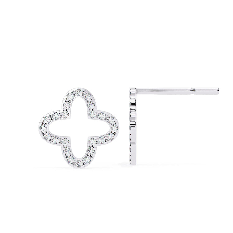 Lab Diamond Clover Studs Earring