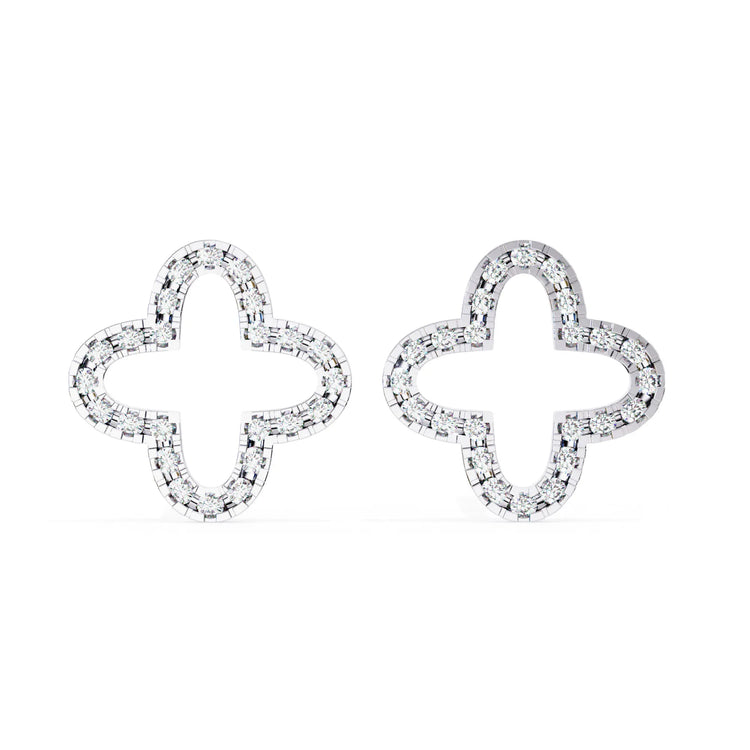 Lab Diamond Clover Studs Earring