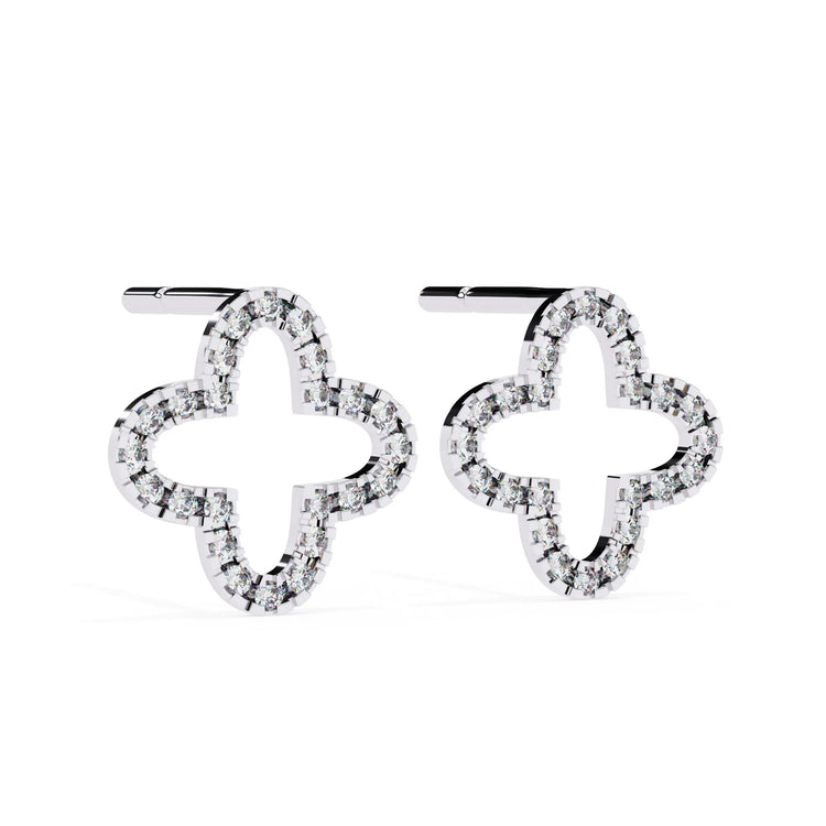 Lab Diamond Clover Studs Earring