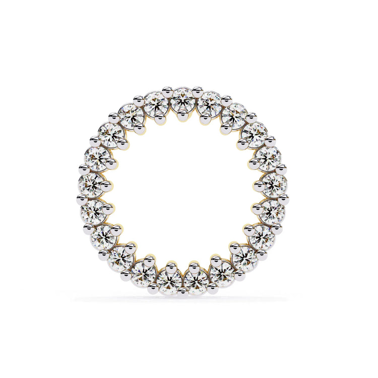 Round Cut Lab Diamond Circle Studs Earrings
