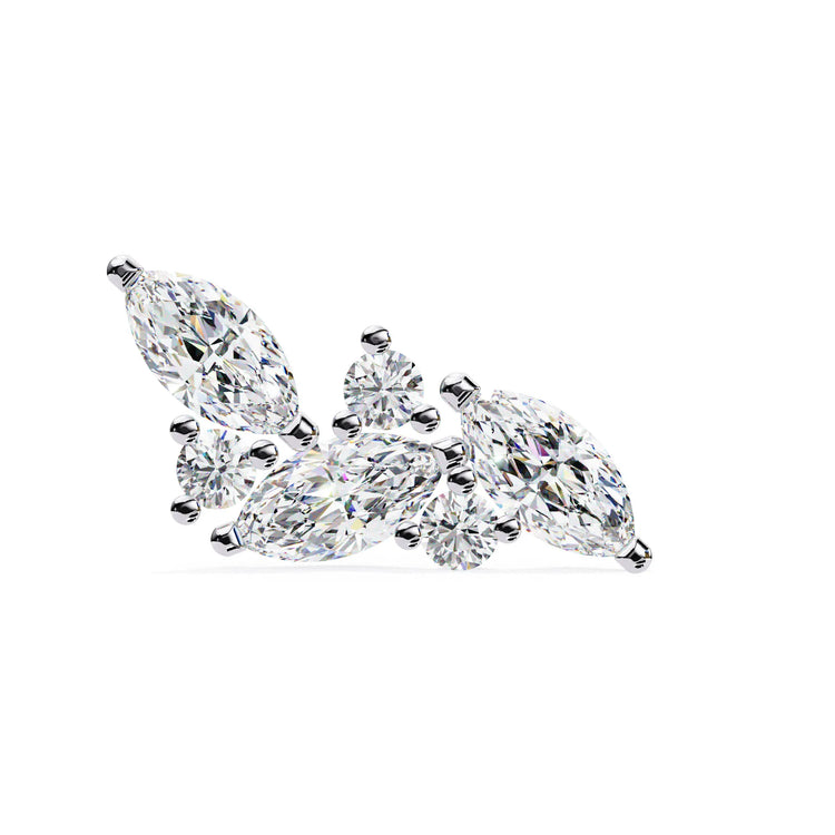 Marquise Cluster Lab Diamond Studs Earring