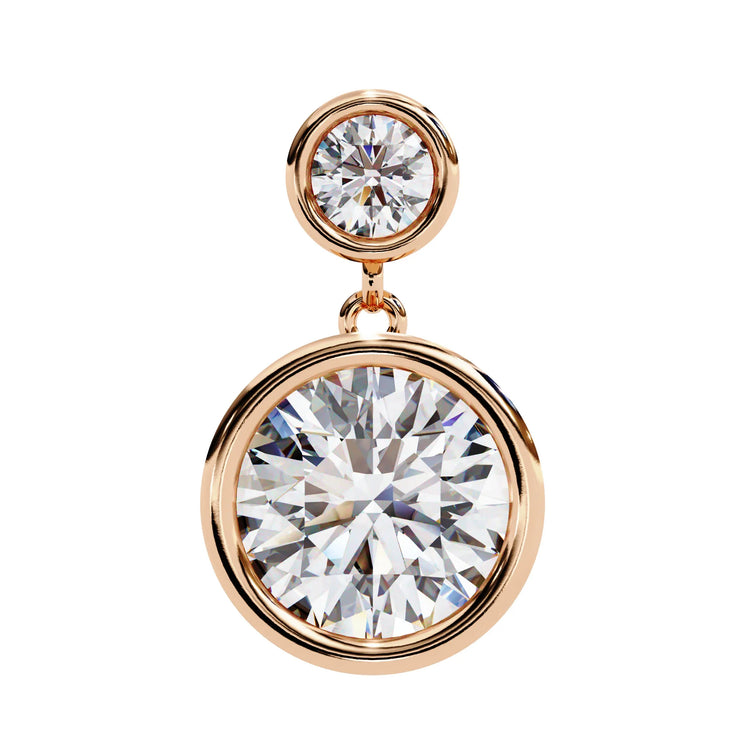 Eternal Brilliance Bezel Drop Moissanite Earring