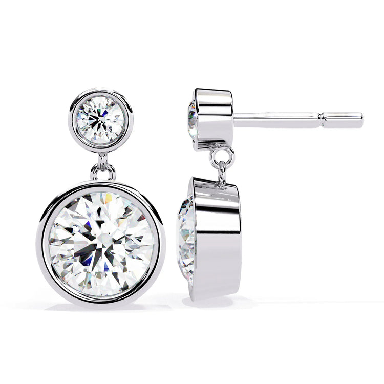 Eternal Brilliance Bezel Drop Lab Diamond Earring