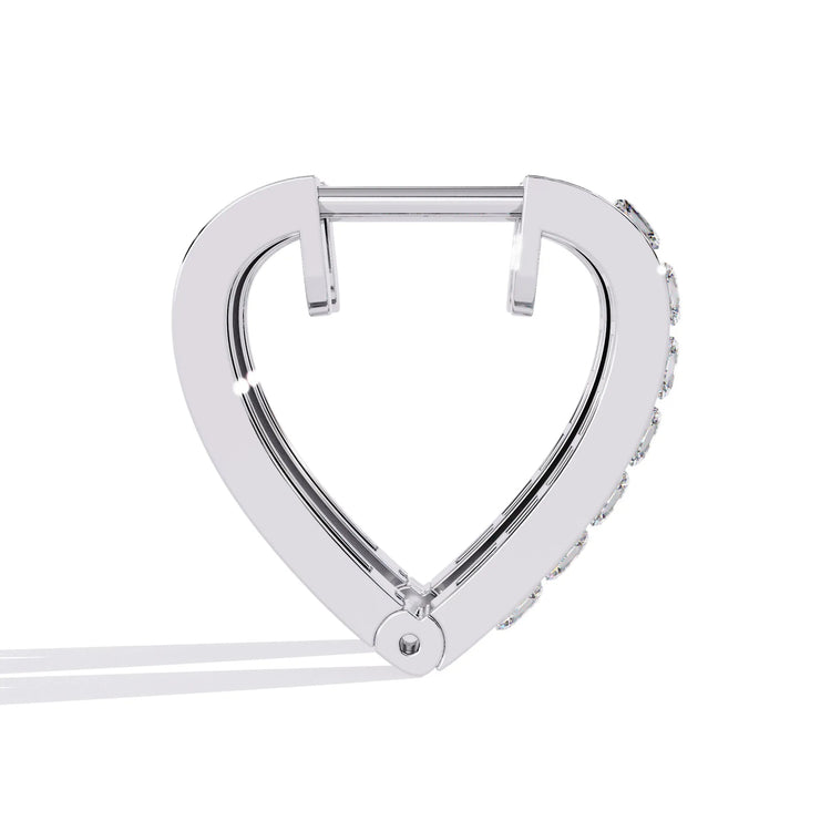 Heartfelt Elegance Lab Diamond Hoop Earring