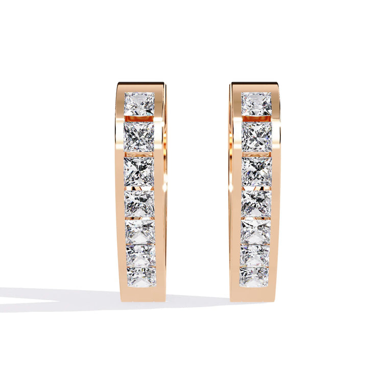 Heartfelt Elegance Lab Diamond Hoop Earring