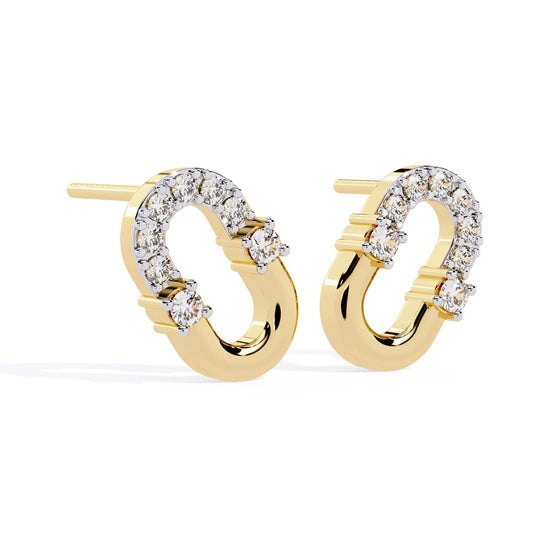 Sleek Continuity Lab Diamond Stud Earring