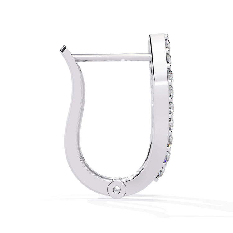 Glistening Curve Lab Diamond Hoop Earring