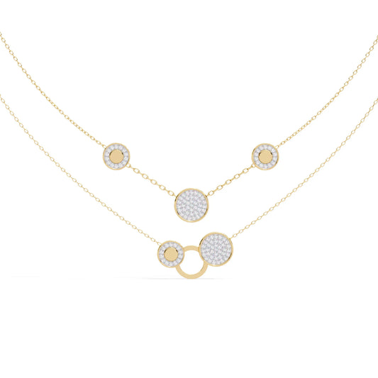 Twinkling Orbit Lab Diamond Necklace