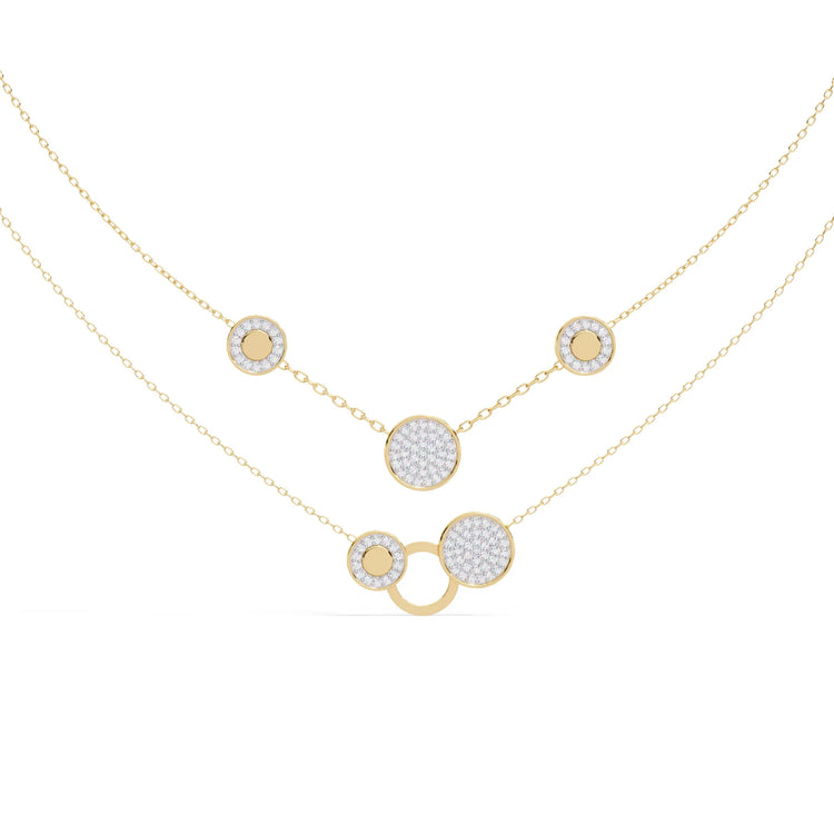 Twinkling Orbit Lab Diamond Necklace