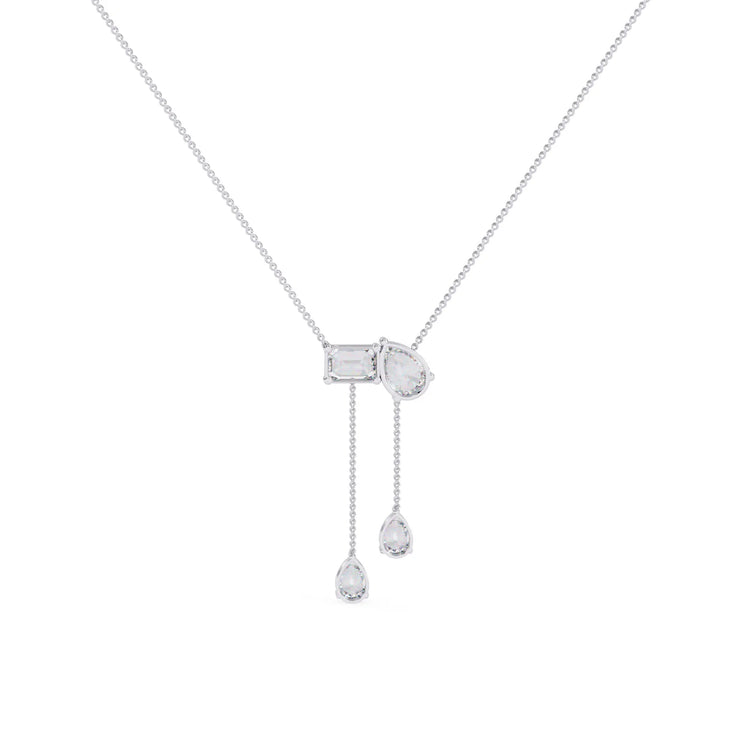Duo Toi et Moi Moissanite Necklace