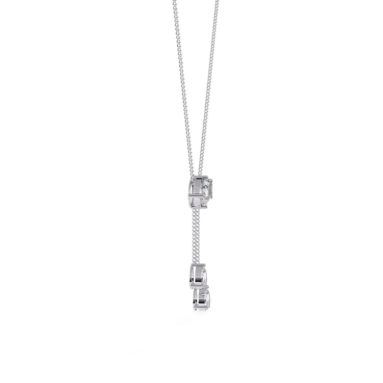 Duo Toi et Moi Moissanite Necklace