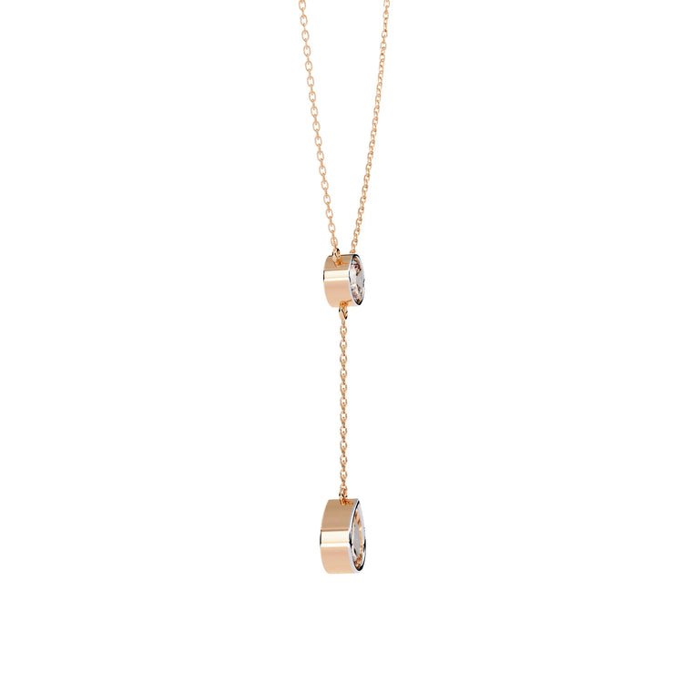 Radiant Drop Moissanite Necklace