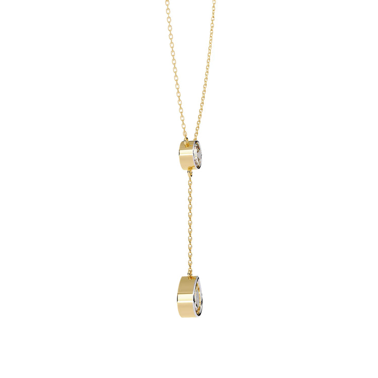 Radiant Drop Moissanite Necklace