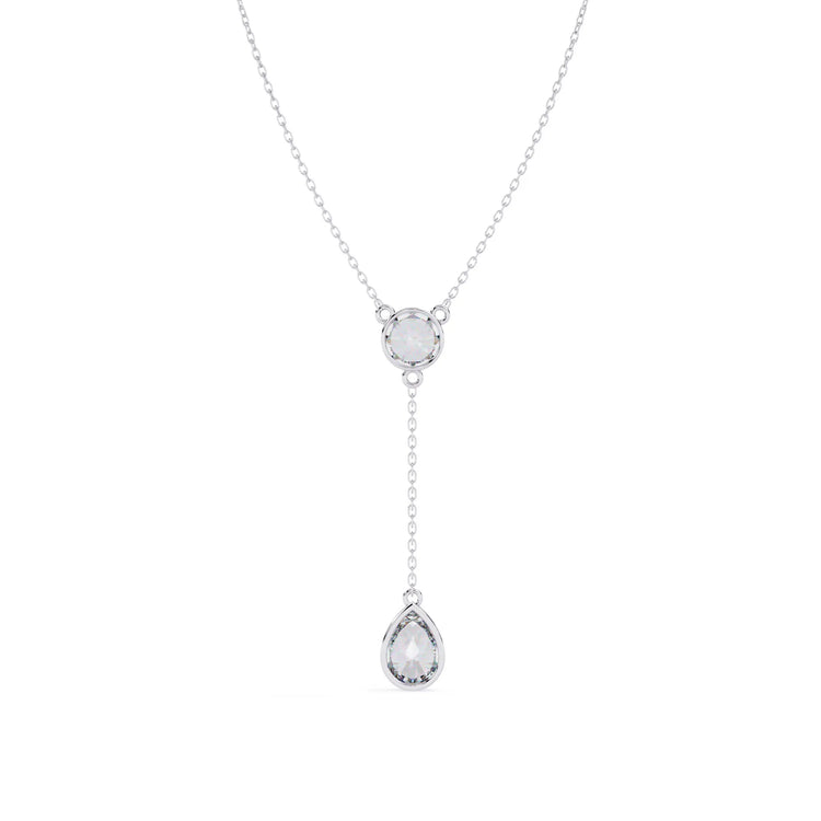 Radiant Drop Moissanite Necklace