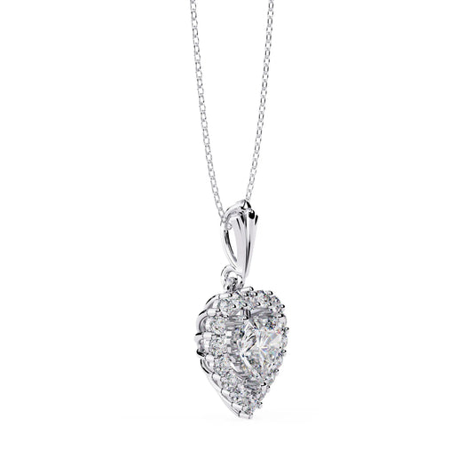 Timeless Heart Shaped Lab Diamond Necklace