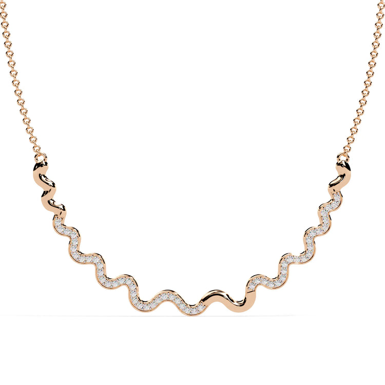 Celestial Wave Lab Diamond Necklace