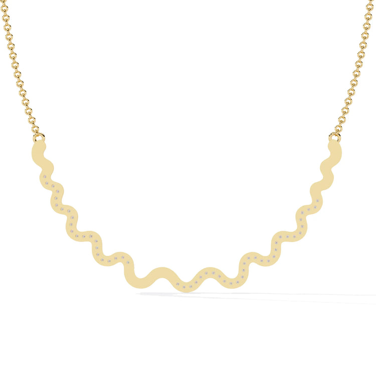 Celestial Wave Moissanite Necklace