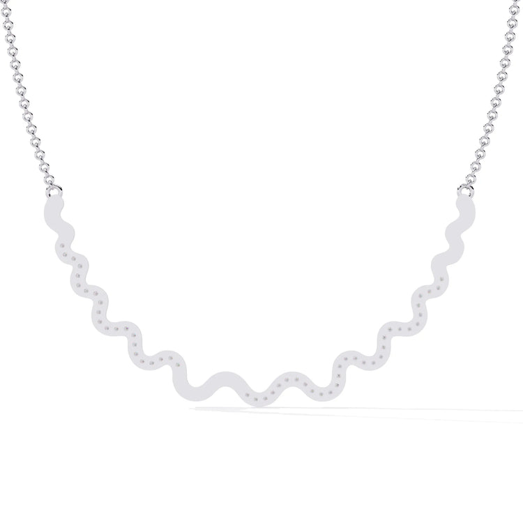 Celestial Wave Moissanite Necklace