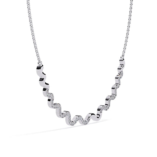 Celestial Wave Lab Diamond Necklace