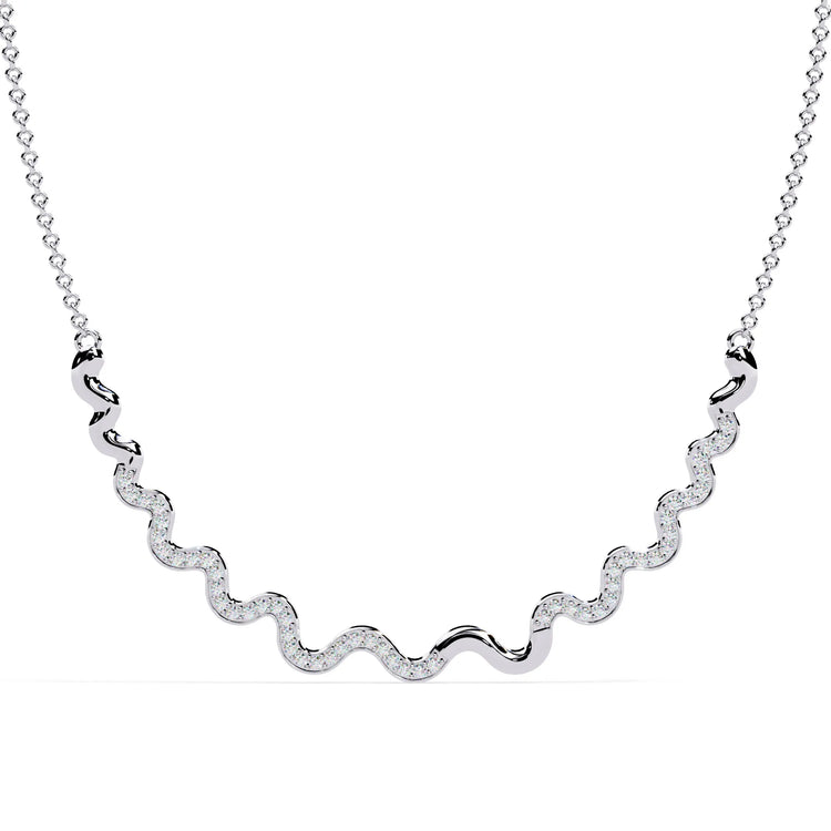 Celestial Wave Moissanite Necklace