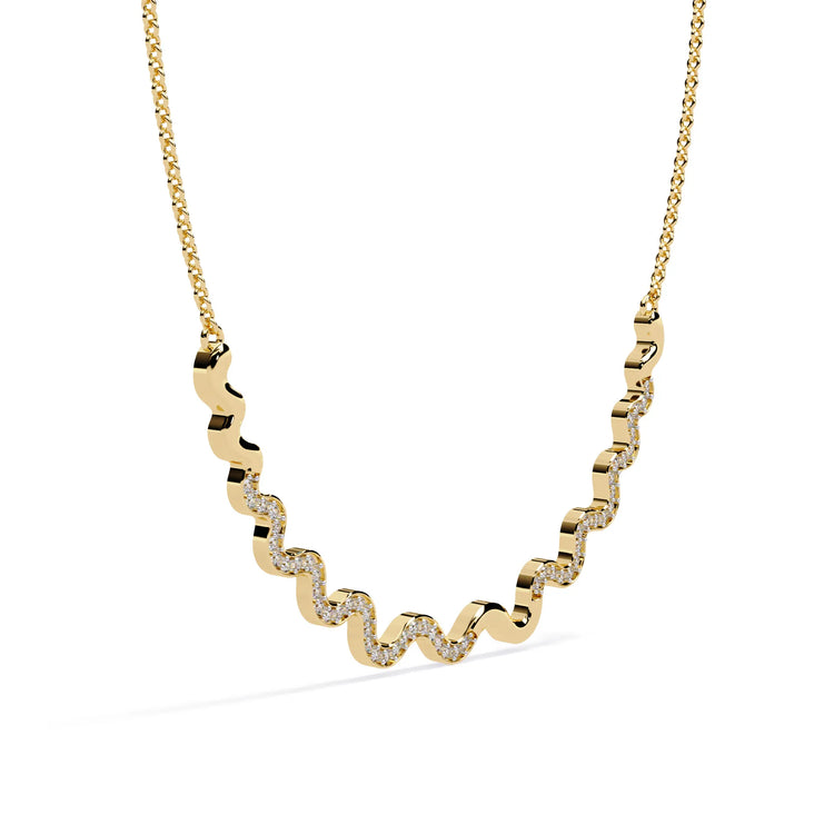 Celestial Wave Moissanite Necklace