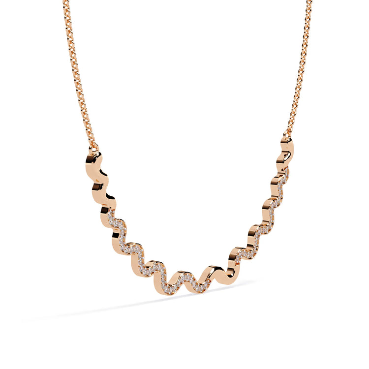 Celestial Wave Lab Diamond Necklace