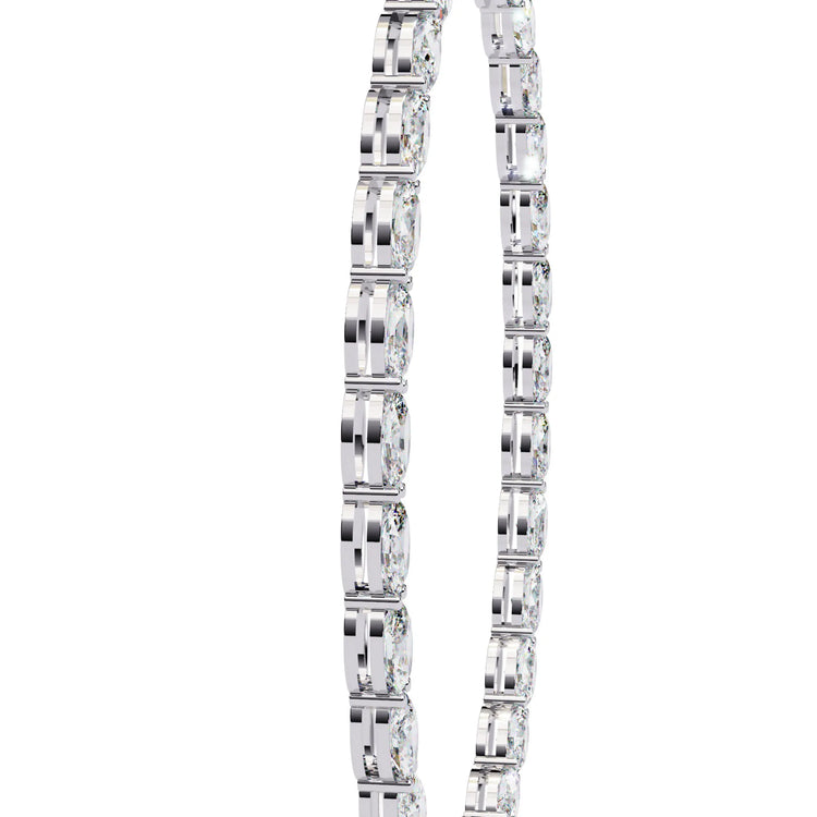 Radiant Rounds Tennis Moissanite Necklace