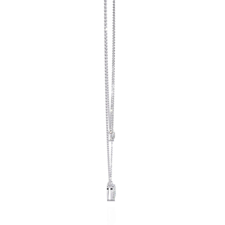 Twin Dewdrops Layered Moissanite Necklace