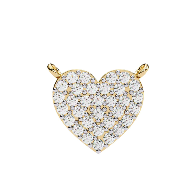 Love Glow Moissanite Heart Pendant