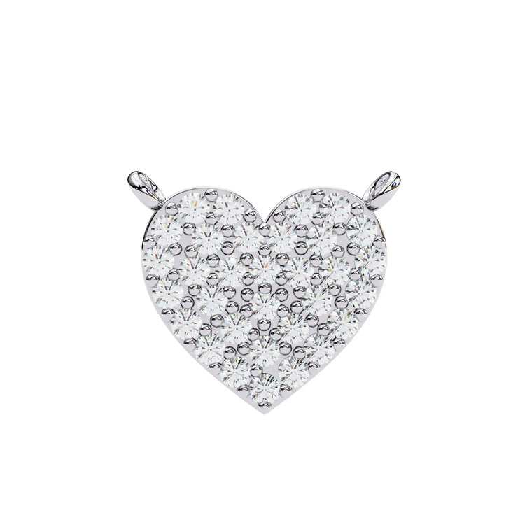 Love Glow Moissanite Heart Pendant