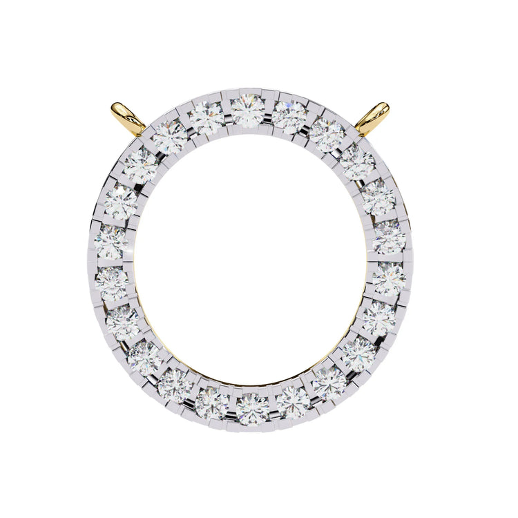 Stunning Round Moissanite Circle Eternity Pendant