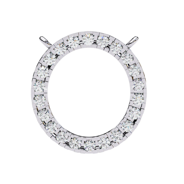 Stunning Round Lab Diamond Circle Eternity Pendant