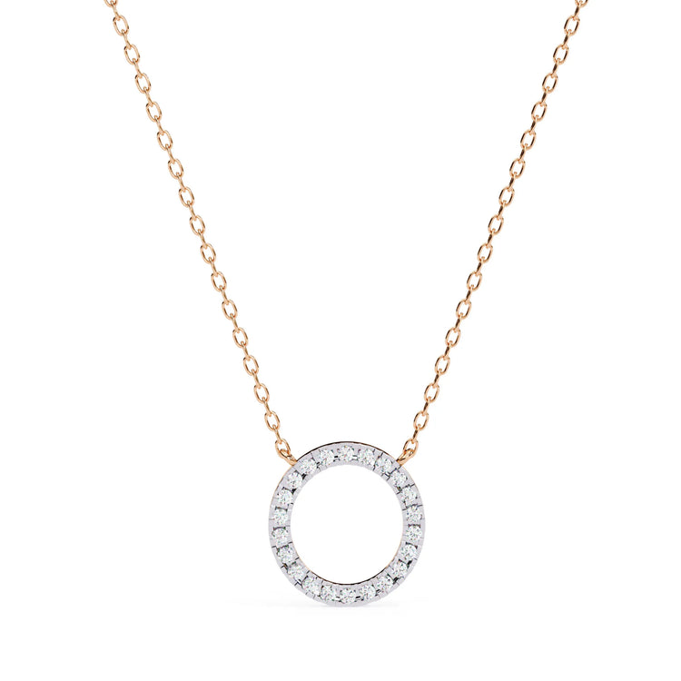 Stunning Round Moissanite Circle Eternity Pendant