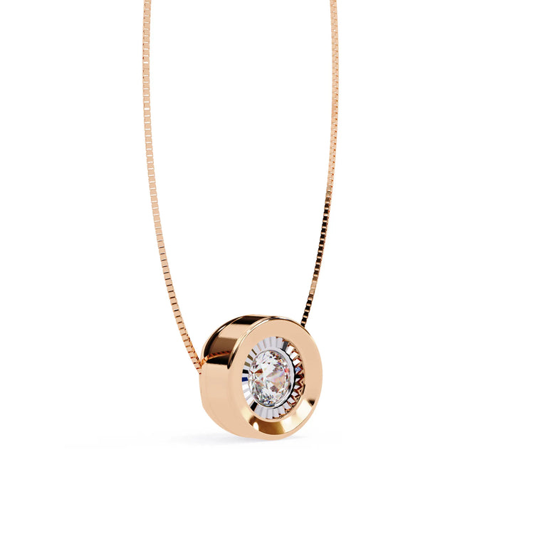 Round Cut Classic Lab Diamond Solitaire Pendant