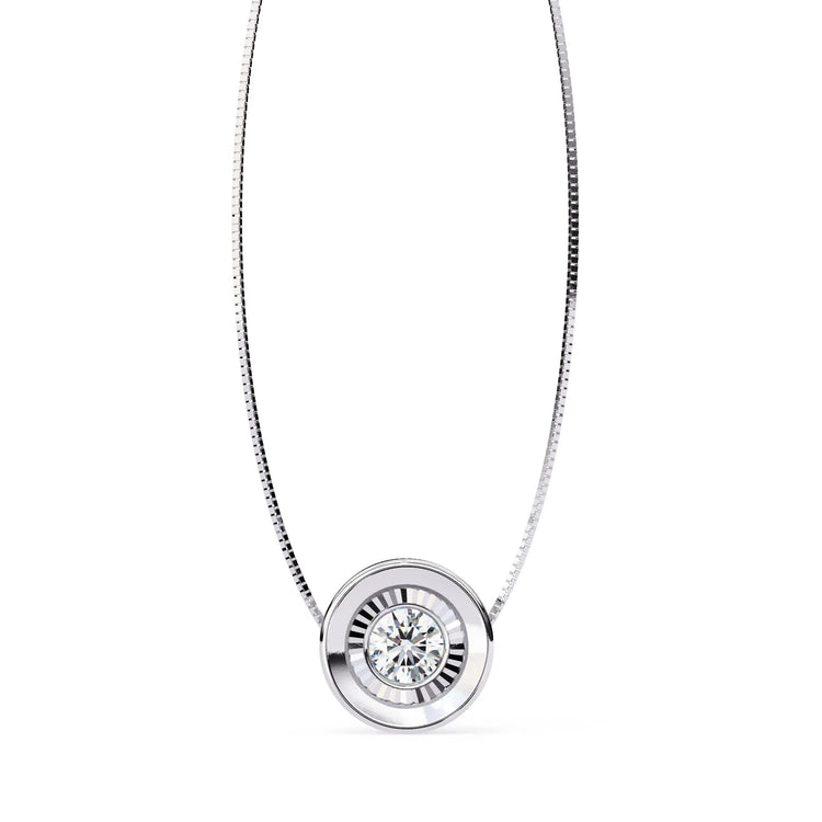Round Cut Classic Moissanite Solitaire Pendant