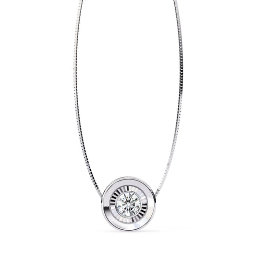 Round Cut Classic Lab Diamond Solitaire Pendant