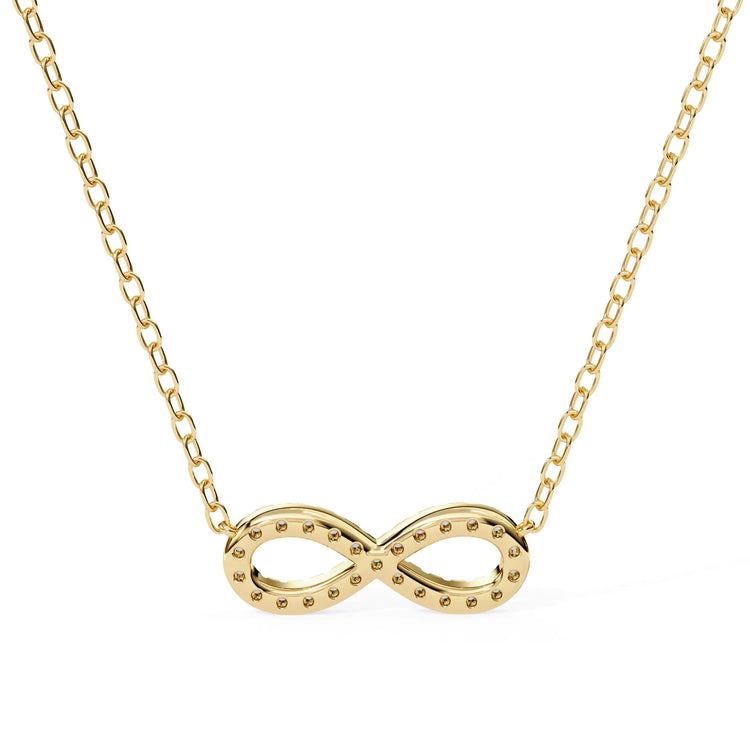 Moissanite Infinity Pendant