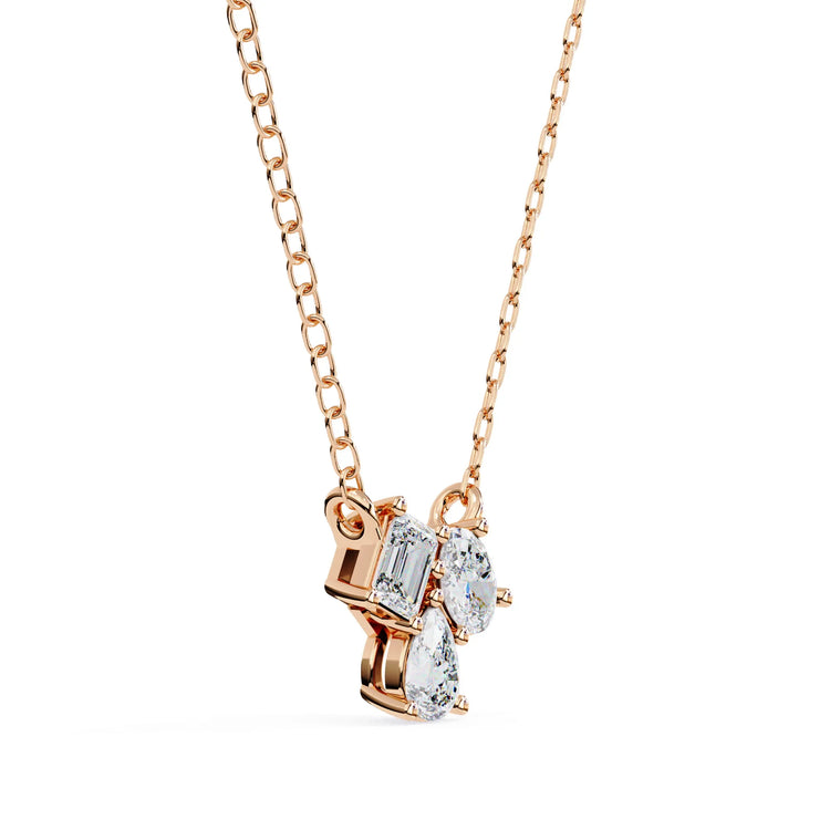 Toi et Moi Tri Lab Diamond Pendant