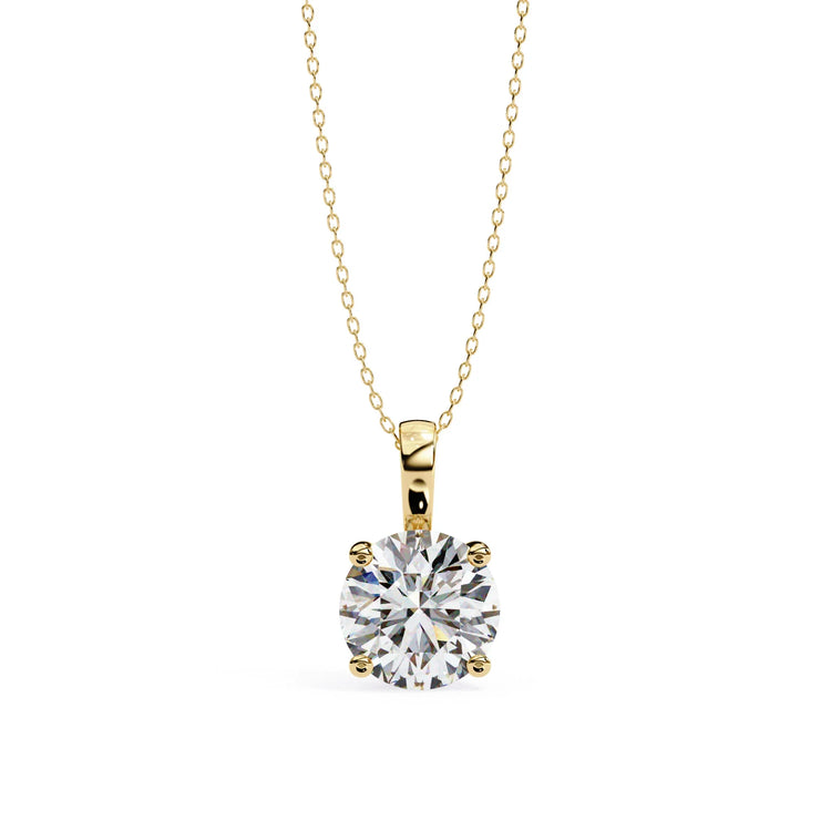 Round Moissanite Solitaire Pendant