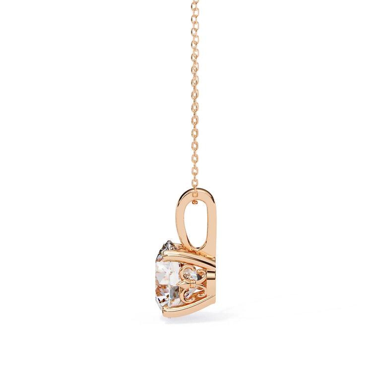 Round Moissanite Solitaire Pendant