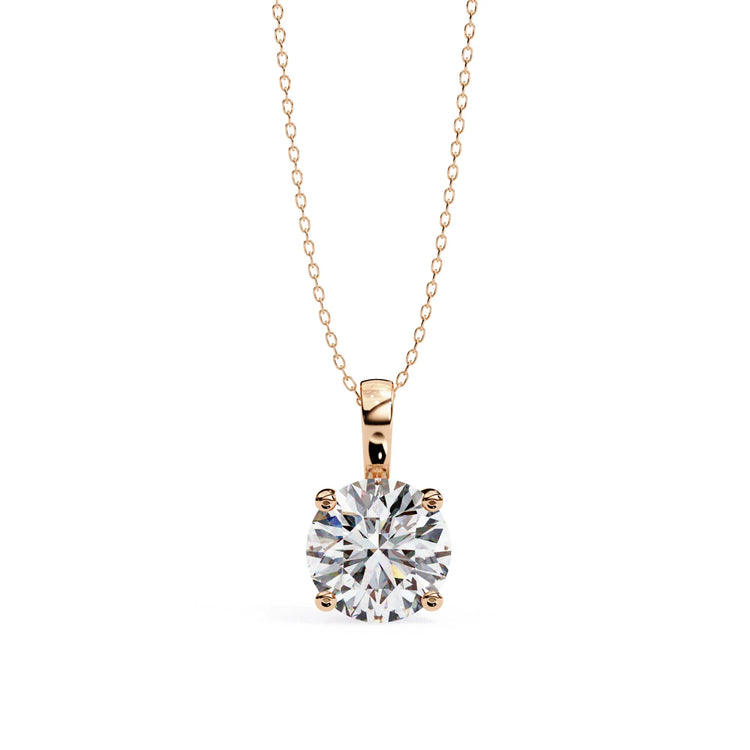 Round Moissanite Solitaire Pendant