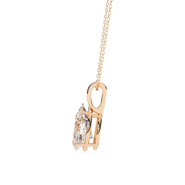 Pear Shape 4 Prong Lab Diamond Pendant